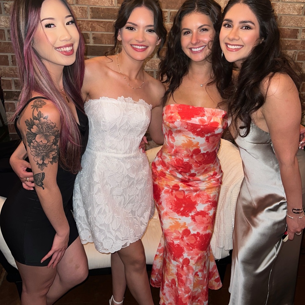 Floral Strapless Dress